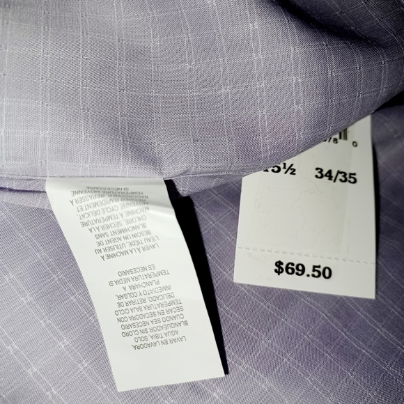 Perry Ellis Non-Iron Slim-Fit Nail Head Dress Shir - Picture 12 of 15